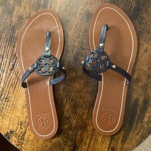 Tory Burch Mini Miller Navy Thong sandals size 8